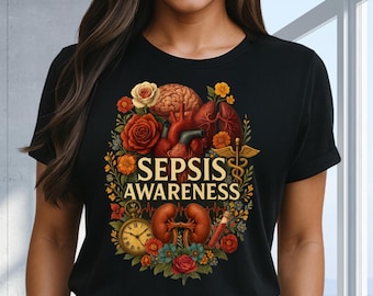 Sepsis Awareness Shirt – Anatomical Multiorgan Graphic Tee | Medical Sepsis