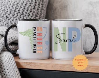 Custom Nurse Practitioner Mug Nurse Gift Personalized Coffee Cup NP Graduation