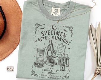 Laboratory Shirt Comfort Colors Lab Tech Halloween T Shirt Laboratory Scientist Gift Spooky Science Tee Medical Lab Life Apparel