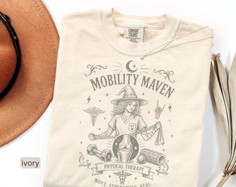 Physical Therapy Halloween Shirt Mobility Maven Witchy PT Comfort Colors Tee PTA Rehab Therapist Gift Physical Therapy Team Shirt PT Student