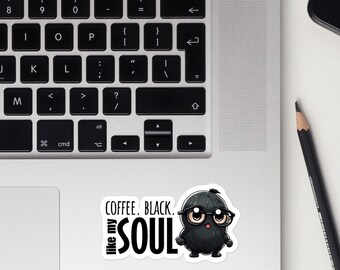 Coffe. Black. Sticker