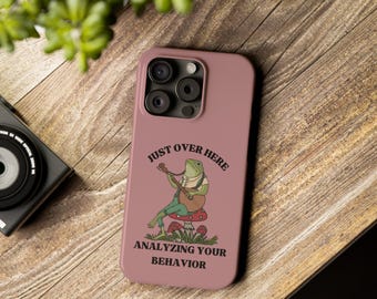 Analyzing Your Behavior Dusty Rose Frog Slim Phone Cases