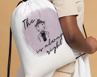 Right Rat Drawstring bag