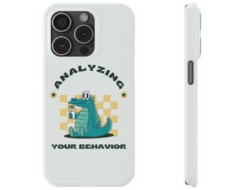 Analyzing Your Behavior Ice Blue Slim Phone Cases