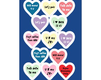 Foglio di adesivi Love ABA