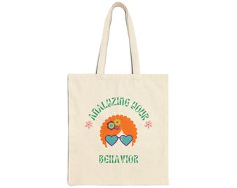 Analyzing Your Behavior Retro Cotton Canvas Tote Bag