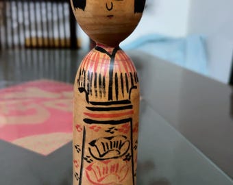 Ogura Kyutaro 小椋久太郎 - Grand Master | Vintage Japanese Kokeshi Doll | Japanese Minimalist Wooden Figurine