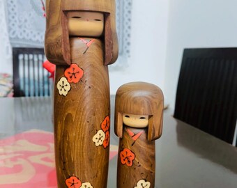 卯三郎作の繊細な花模様がかわいい木製こけし - Etsy 日本