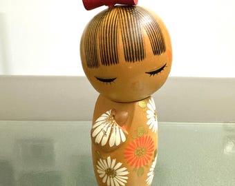小林伊之助こけし (36 cm/14.2 インチ)、ヴィンテージ日本の