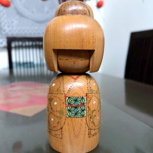 Boneca Kokeshi rara de Kojo Tanaka 田中晃常 Estatueta de madeira japonesa