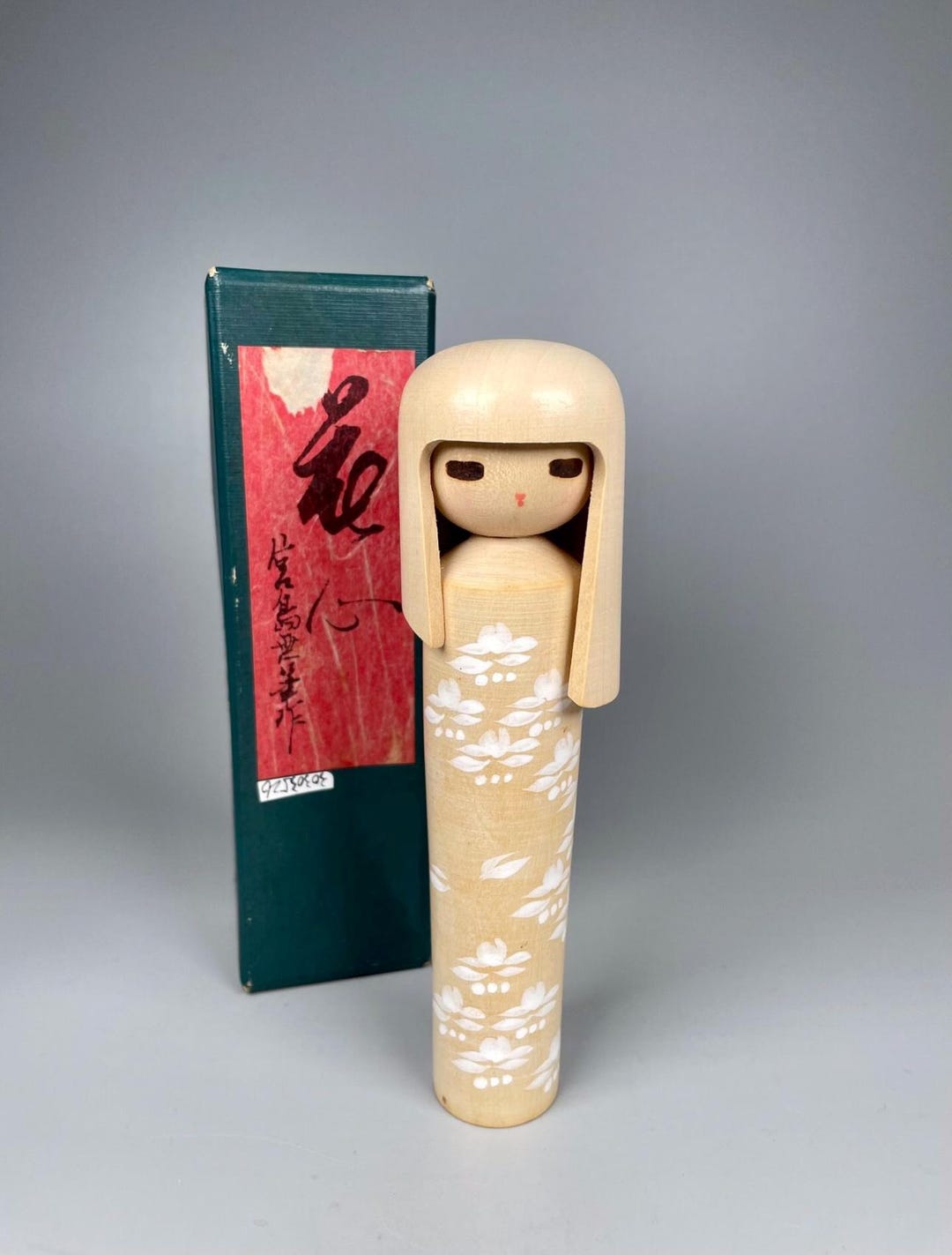 Vintage Creative Kokeshi Doll - Flower Heart - by Muhitsu Miyajima