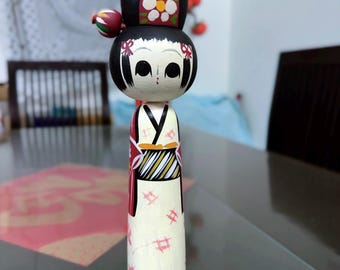 Rare Vintage Creative Donko Kokeshi Japanese Wooden Doll | Collectible Gift