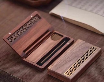 Handmade Wooden Incense Box Aromatherapy & Home Decor Gift can be Customized.