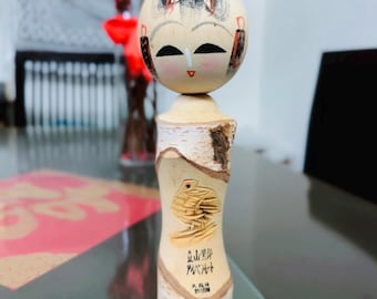 Vintage Japanese Tateyama Kurobe 立山黑部 Kokeshi Doll with Original Box