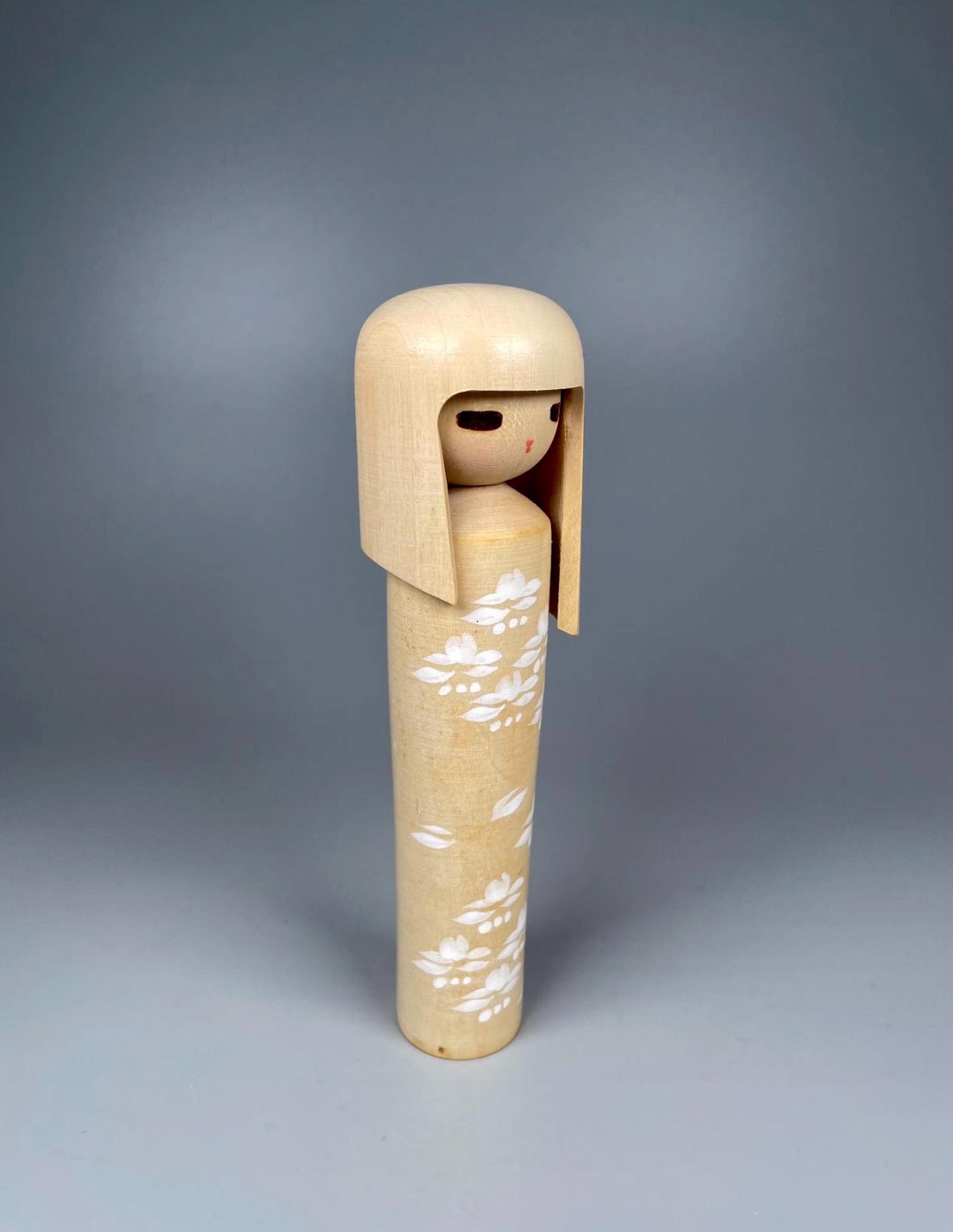 Vintage Creative Kokeshi Doll - Flower Heart - by Muhitsu Miyajima