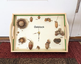 Oaklock Acorn Clock Natural Oak Wall Décor Wood