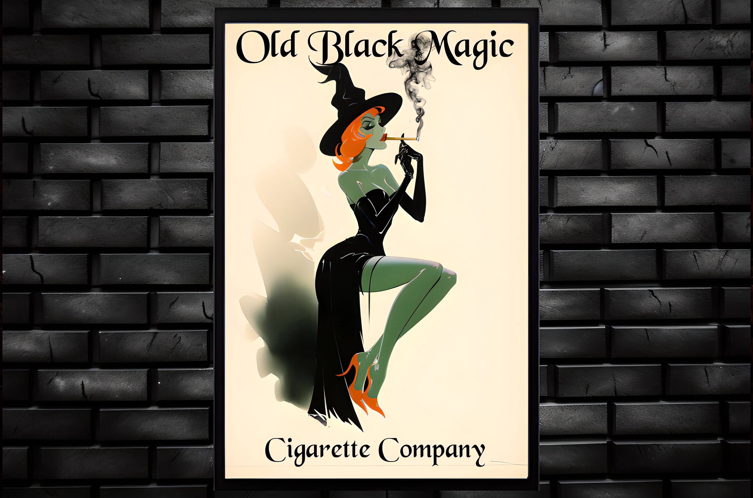 Old Black Magic Witch Halloween Poster, Gothic Home Decor (digital  Download)