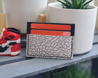 Handmade Nike/Air Jordan Sneaker Inspired Elephant Black Cement Card Holder/Wallet