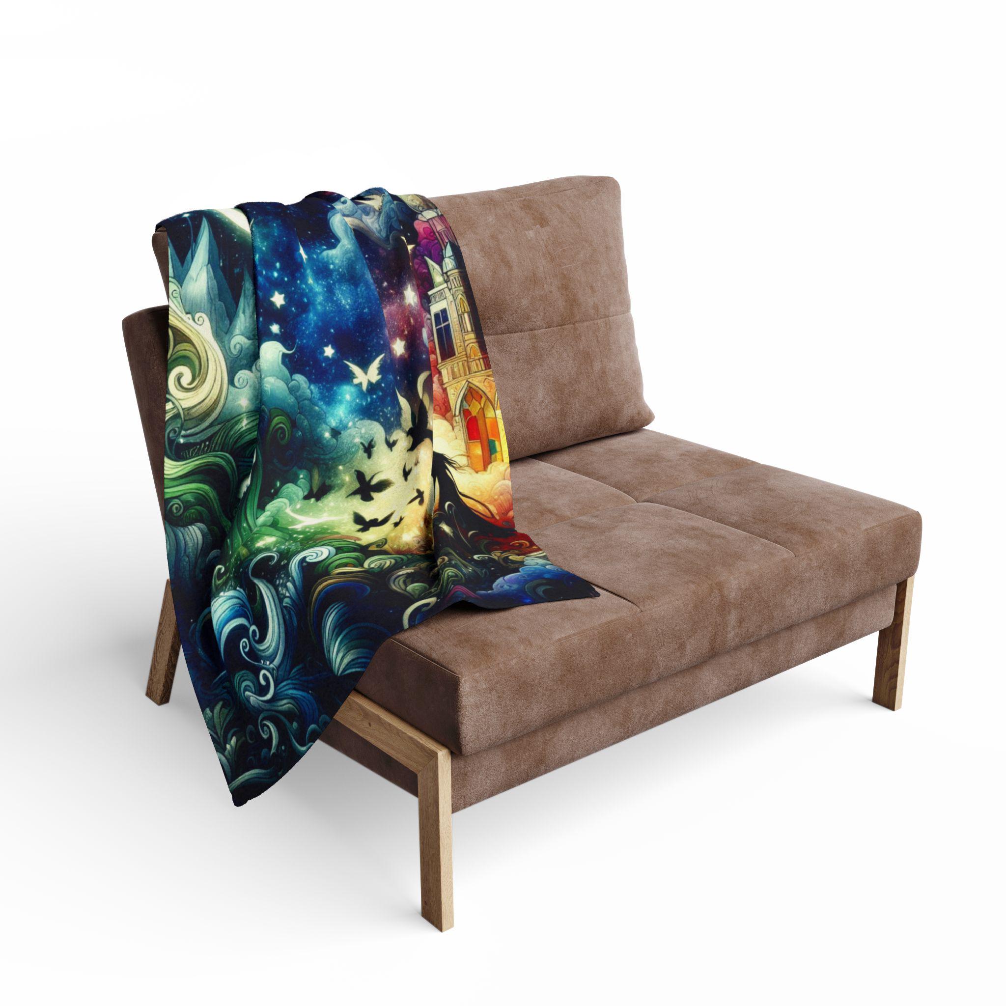 Fantasy Art Fleece Blanket | Fairytale Design | Whimsical Decor