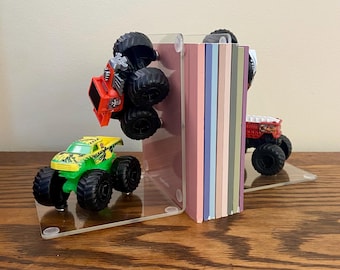 Custom Monster Truck Small Book Ends, Bookshelf, Bookstore, Bookends Library