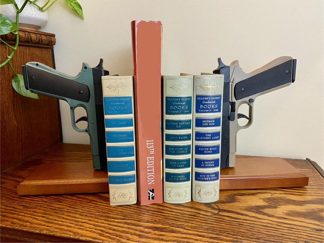 Pistol Bookends Etsy
