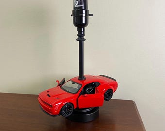 Dodge Challenger SRT Hellcat, Muscle Car Table Lamp, Novelty Lighting