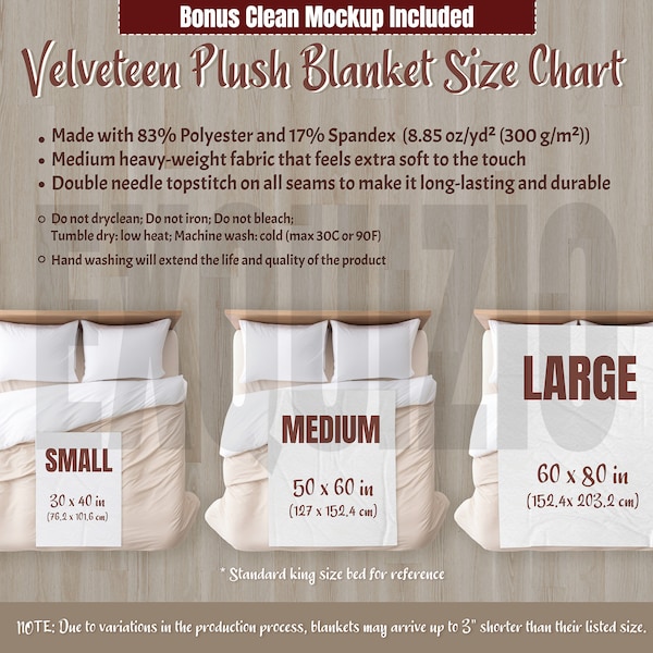 Velveteen Plush Blanket Size Chart Printify Blanket Size Guide Mockup Throw Blanket Velveteen Plush Minky Fleece Blanket Sizing Mockup