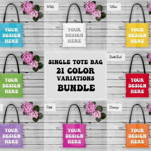 Color Tote Bag Mockups Bundle, AOP Tote Bag Mockup Digital JPGs Download, Tote Bag Color Template, Printify Tote Bag Color Mockups