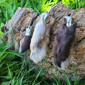Authentic Rabbit Foot Keychain: Handcrafted Lucky Charm with Natural Fur image 4