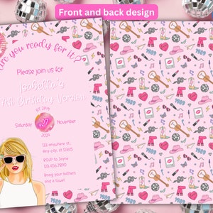 Editable In My Birthday Era Invitation, Taylor Party Birthday Invitation, Birthday Eras Party, Trendy Invite, Taylor Eras Invite