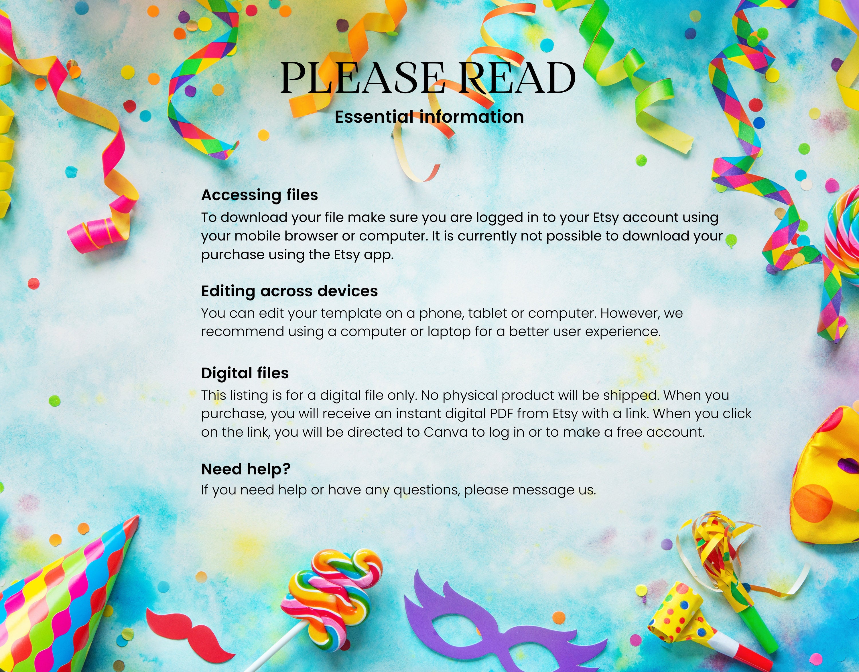 Bluey Birthday Editable Canva Template