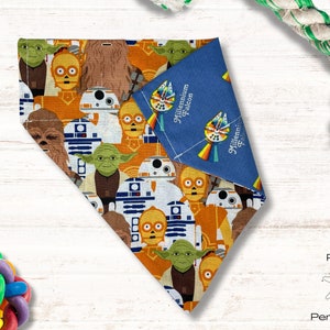Space Adventurer Over the Collar Pet Bandana - Dog or Cat Scarf - Space, Droid, Spaceship - Pet Accessory
