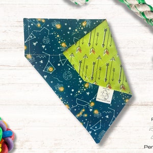 Stargazer Over the Collar Pet Bandana - Dog or Cat Scarf - Stars, Space, Constellations, Camping - Pet Accessory