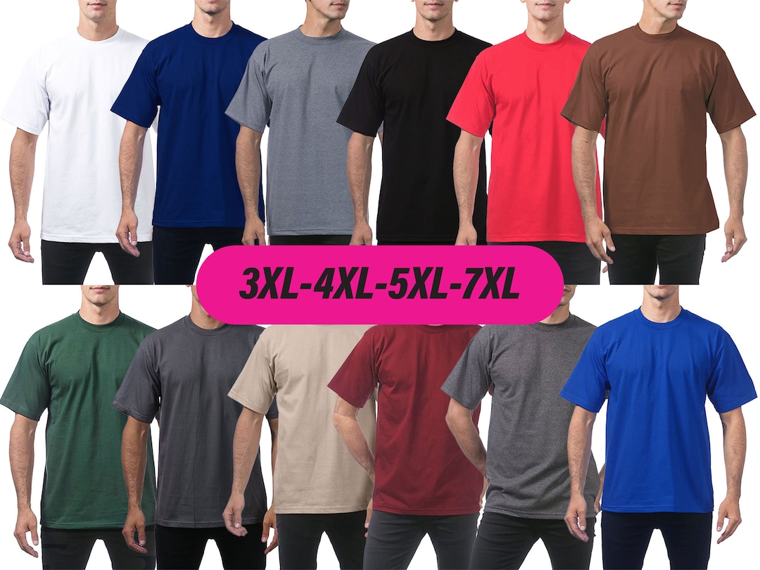 3XL-4XL-5XL-7XL T-shirt Crew Neck Short - Etsy