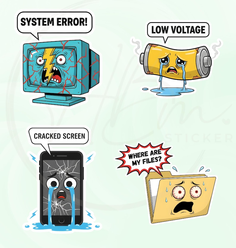 Funny Tech PNG Digital Sticker Bundle, Programmer Humor Quotes, IT ...