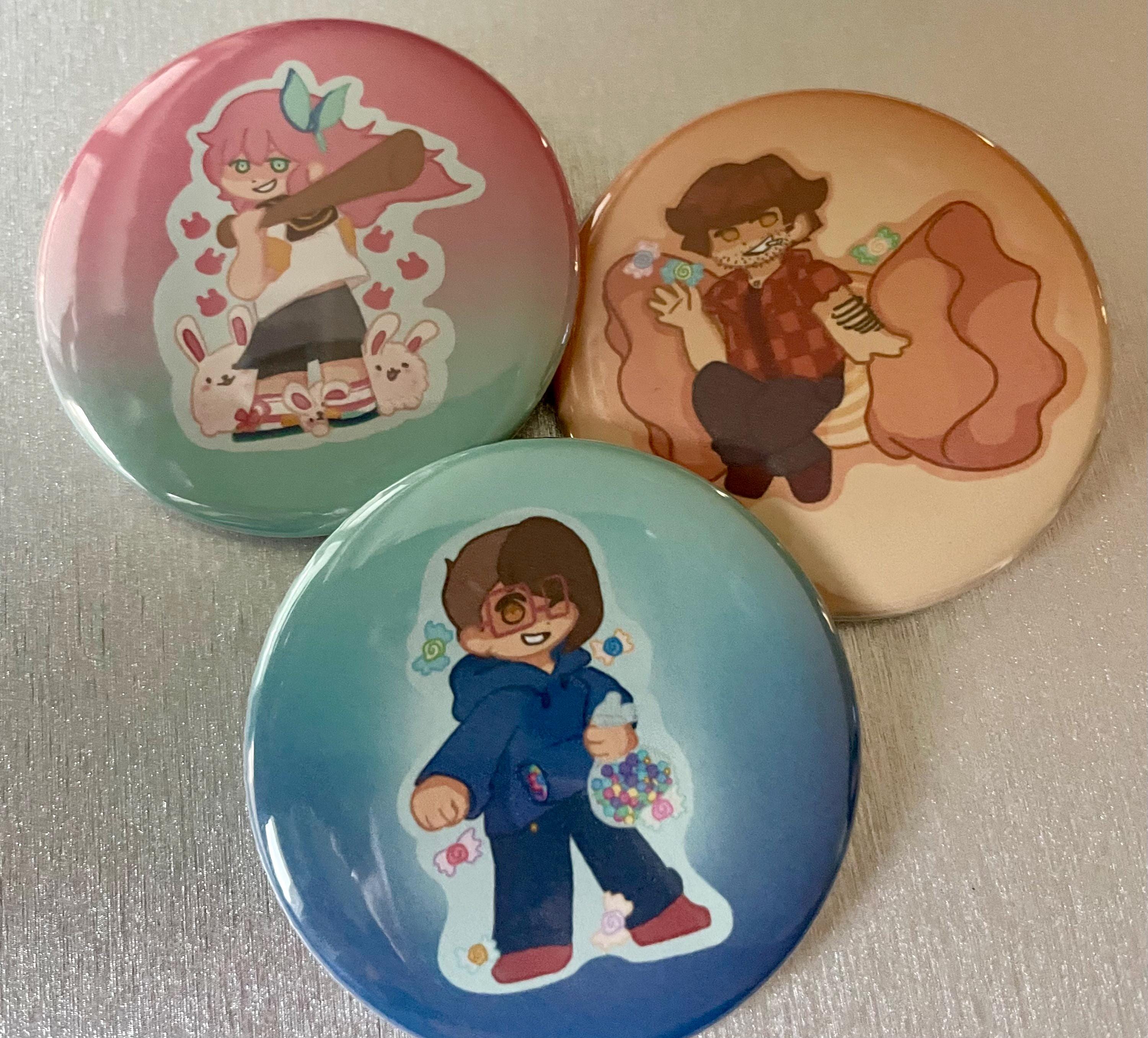 OMORI Hooligans Button Set | Handmade Character Badges, 6 Piece - Etsy