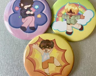 OMORI|| Hooligans 6 Button Set!! || the Hooligans Omori || Aubrey