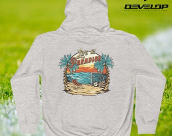 Kids Hoodie Life in Paradise Soccer Football Futsal