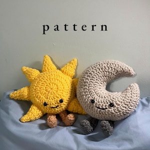 CROCHET PATTERN: Sun & Moon Jellycat Inspired Plushies