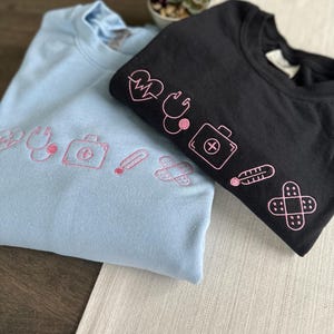 Embroidered Nurse Sweatshirt: Custom RN Grad Gift