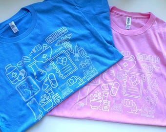 T-shirt Pharmacy Squad: retro cadeau-shirt apotheker/student