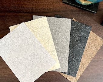 Floral Embossed Paper | SET OF 5