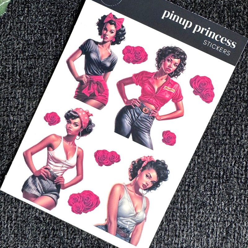Pin Up Vector Stickers Pinup Girl Stickers - Etsy