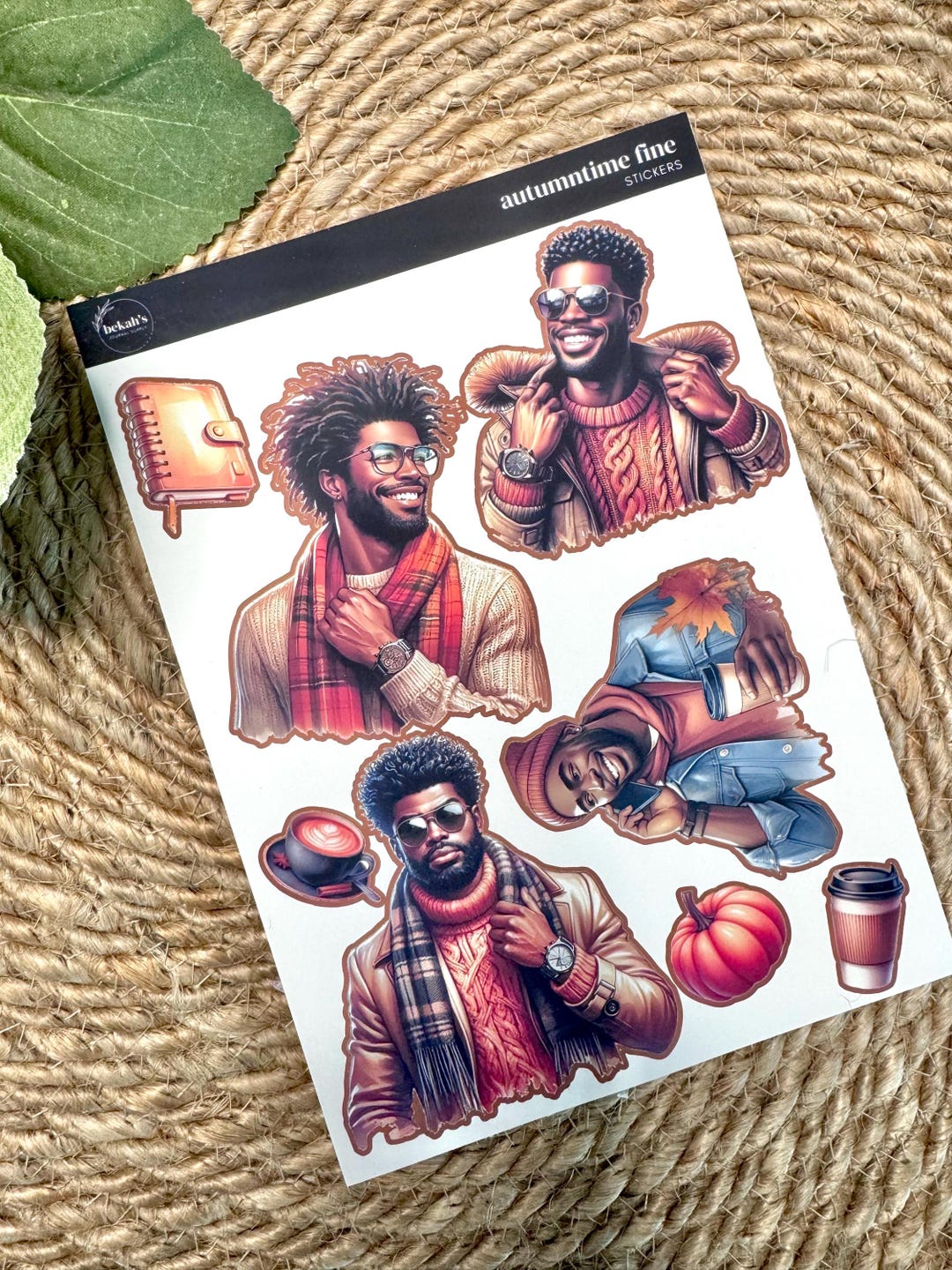Black Man Stickers | Fall Stickers | Autumn Stickers | Black Man ...