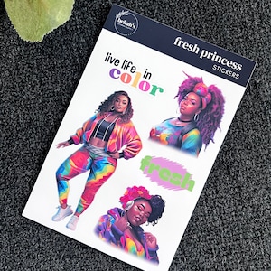 Curvy Girl Stickers | Big Girl Stickers | Black Girl Stickers | Black Girl Planner & Journaling Stickers | 4x6 Sticker Sheet
