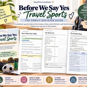 Travel Sports Family Decision Guide | Youth Sports Budget Planner (PDF)