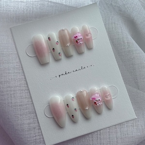 berry melody press on nails