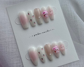 berry melody press on nails