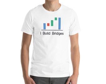 Camiseta con gráfico "Construyo Puentes": Camiseta profesional de finanzas