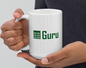 Taza Gurú de hoja de cálculo (15 oz)